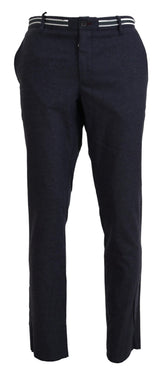 Domenico Tagliente Black Polyester Tapered Dress Pants -   -  Domenico Tagliente.